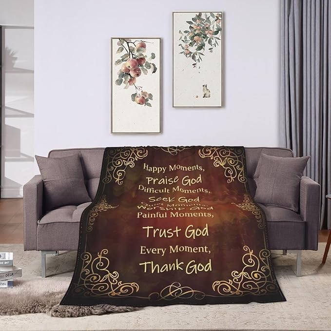 Christian Blanket Religious Prayer Throw Blanket Bible Verse Flannel Stuff - Image 8