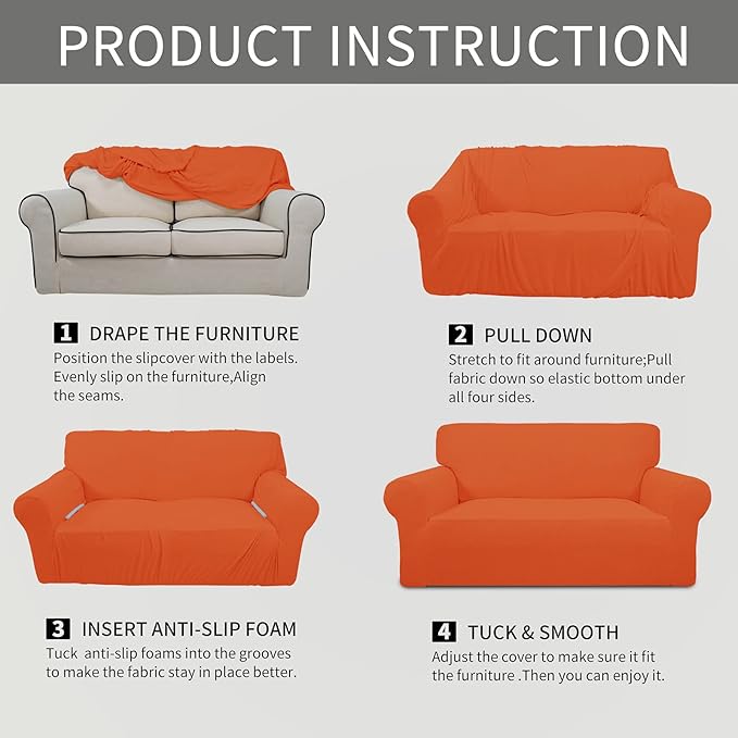 Easy-Going Stretch Sofa Slipcover 1-Piece Sofa Cover Furniture Protector Couch - Image 8