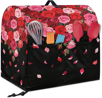 Stand Mixer Covers Protector Red Rose Print Stand Mixer Dust Covers Fit Kitchen - Image 2
