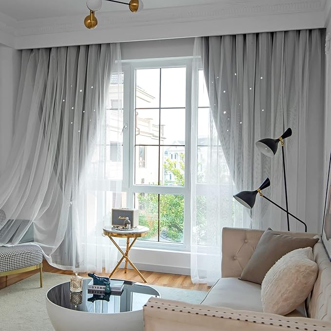Star Blackout Curtains for Bedroom - Image 2