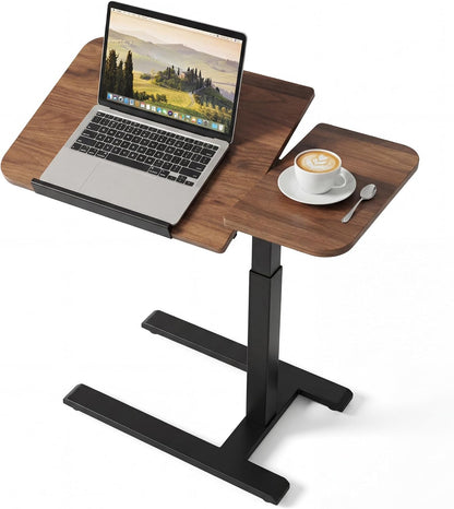 28" overbed table with wheels,dual-tiltable hospital medical over, main product view