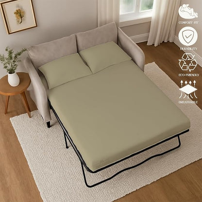 Sleeper Sofa 4 Piece Bed Sheet Set Premium Quality 100% Cotton 500 Thread Count - Image 5