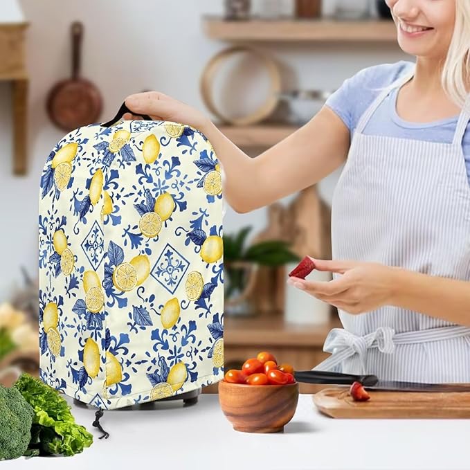 Lemon Flower Blender Dust Cover Stand Mixer or Coffee Maker Appliance Covers - Image 3