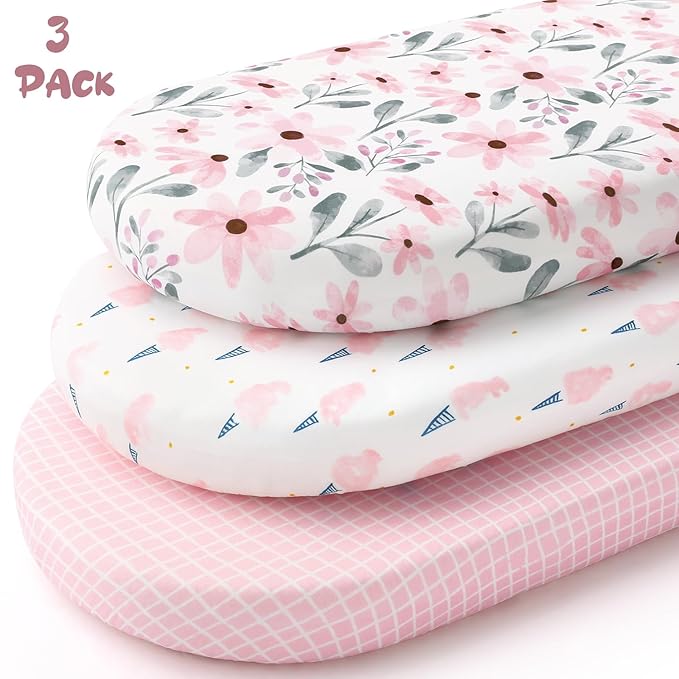 Yoofoss Bassinet Sheets for Baby, Baby Delight, Angelbliss, Soft Breathable - Image 5