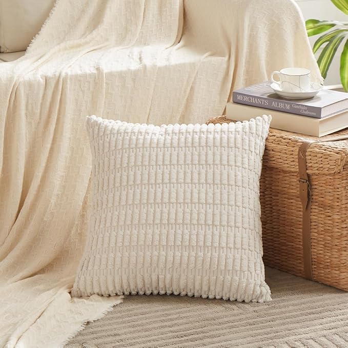 Fancy Homi 4 Packs Boho Fall Big Decorative Throw Pillow Covers 24x24 Inch - Image 2