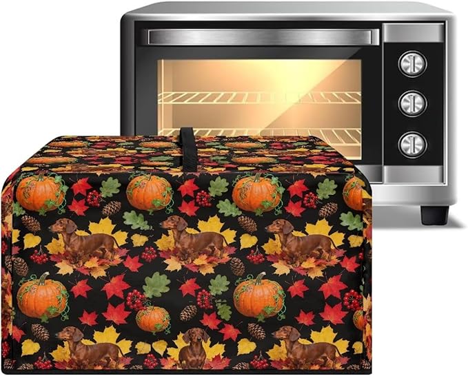 Microwave Dust Cover, Thanksgiving Dog Heat-Resistant Waterproof Polyester - Image 2