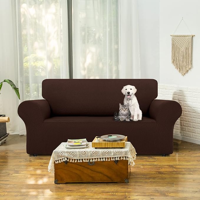 LURKA Stretch Loveseat Sofa Slipcovers 1 Piece Couch Covers - Image 2