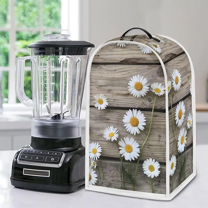 Talayituse Daisy Wood Print Blender Dust Cover, Fingerprint Protection Cover - Image 5
