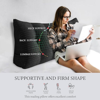 Wedge Headboard Pillow Dorm Room Reading Pillow Back Support - Image 2