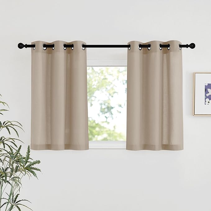 NICETOWN Linen 36 inch Curtains by NICETOWN