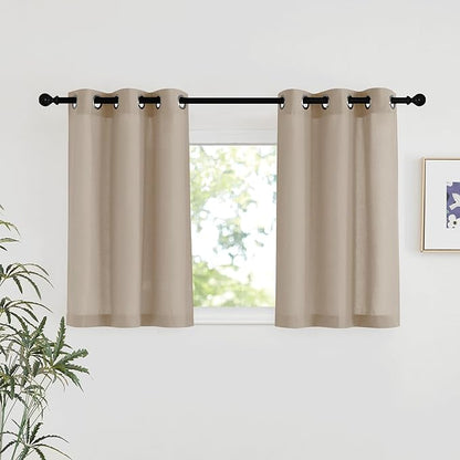 NICETOWN Linen 36 inch Curtains by NICETOWN