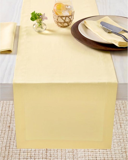 Solino Home Linen Golden Straw Table Runner 132 Inches Long by SolinoHome