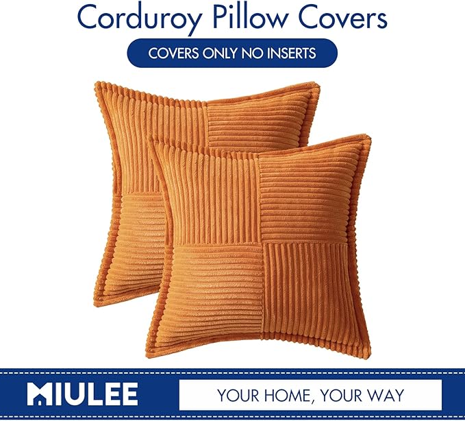 MIULEE Burnt Orange Decorative Throw Pillow Covers - Image 6