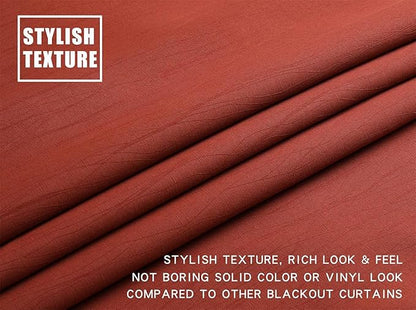 G2000 100% Blackout Curtains for Bedroom Living Room 95 Inches Long Rust - Image 6
