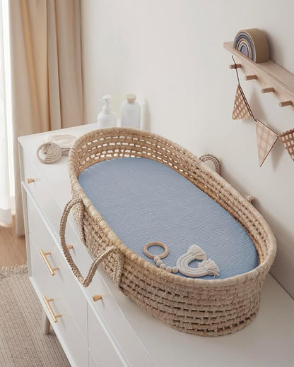 Blissful Diary Muslin Bassinet Sheets - Image 4