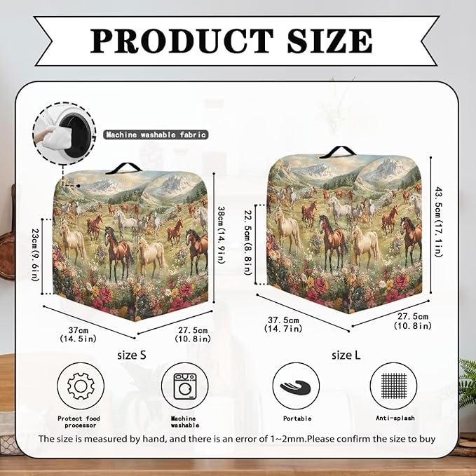Horse Print Stand Mixer Cover - Image 6