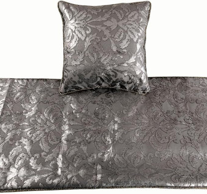 The HomeCentric Silver Bed Runner, Queen Size 74"x18" Decorative Bed Runner - Image 2