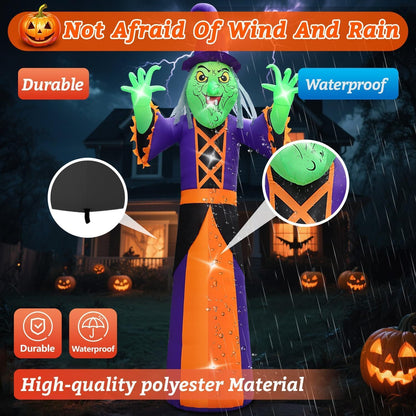 20FT Extra Large Outdoor Halloween Inflatables Decorations Witch Blow up