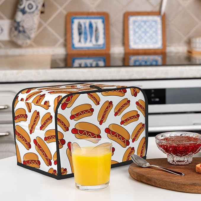 Fun Hot Dog Food 2 Slice Toaster Cover, Waterproof Toaster Dust Cover Bread - Image 7