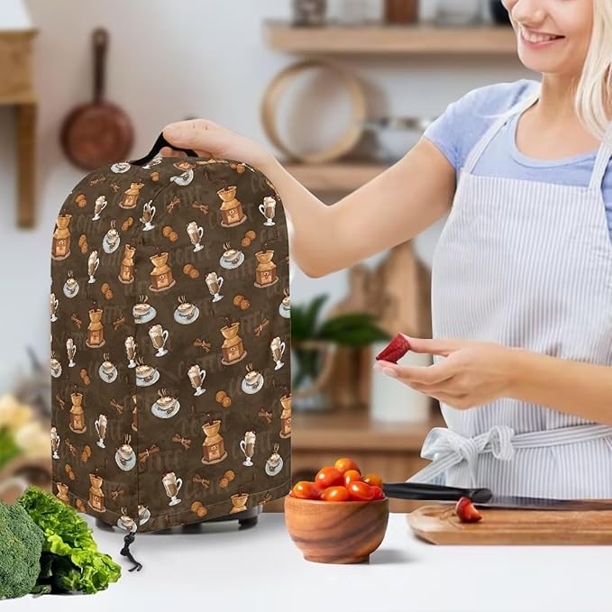 Brown Coffee Grinders Blender Cover Dust Cover Appliance Dust Cover - Image 3