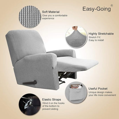 Easy-Going Recliner Stretch Sofa Slipcover Sofa Cover 4-Pieces Furniture - Image 3