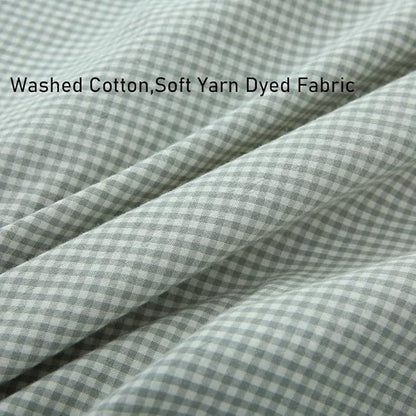 2 Pack Light Green/White Ruffle Plaid Throw Pillow Covers Farmhouse Gingham - Image 5