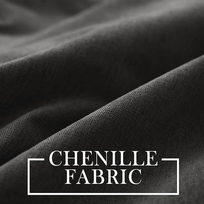 Macochico 100" Wx84 L Charcoal Grey Full Blackout Curtains - Image 3
