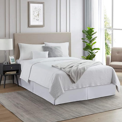 Nestl White Bed Skirt King Size - Image 4