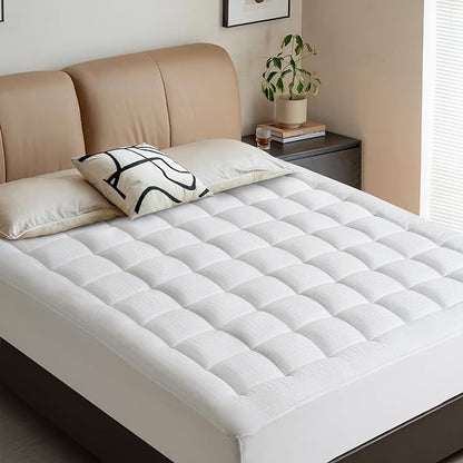 LEISURE TOWN Mattress Pad Full Size Soft Cotton Mattress Cover, Quilted Fitted - Image 6