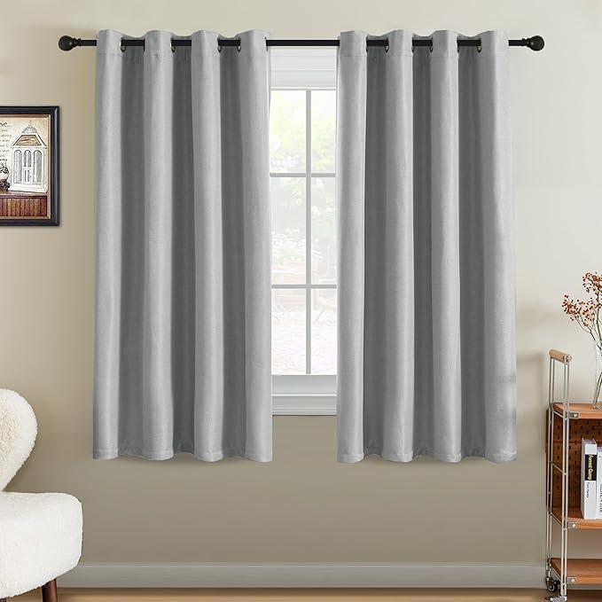 H.VERSAILTEX 95% Blackout Linen Curtains 63 Inches Long by HVERSAILTEX