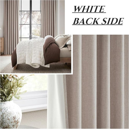 Extra Long Faux Linen Curtains 132 Inches Long - Image 7