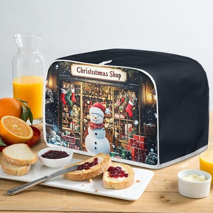 ZFRXIGN Christmas Snowman Toaster Cover 4 Slice Wide Slot Small Appliance - Image 4