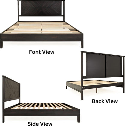 bme vivian 14 inch deluxe bed frame with, close-up detail