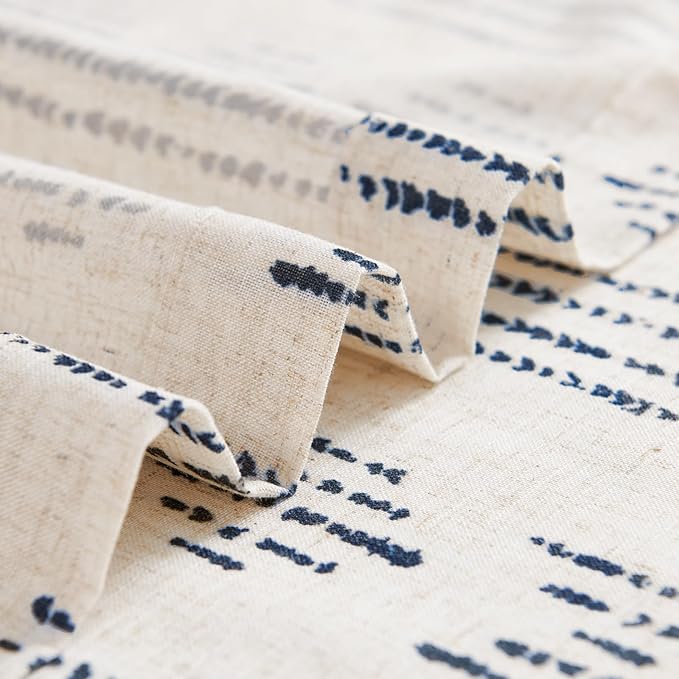 jinchan Boho Kitchen Curtains Linen Tier Curtains 20 Inch Bohemian Cafe Style - Image 8