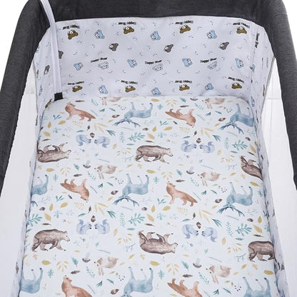 Pack n Play Sheet Stretchy Fitted Portable Mini Crib Sheets Set 3 Pack - Image 3
