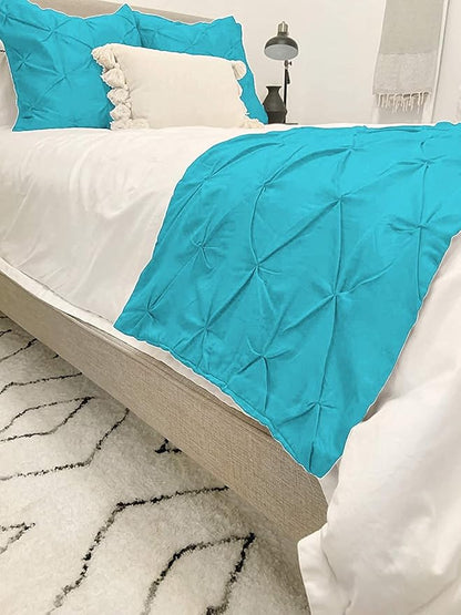 Bed Runner Set - 100% Pure Cotton 800 Thread Count - Luxury 1 Pinch Pleated Bed - Image 3