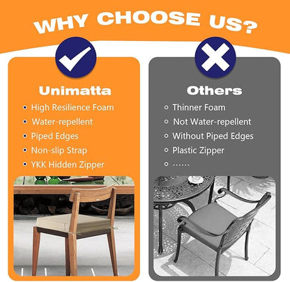 Square Corner Seat Cushions, Indoor Outdoor Water Repellent Universal Chair Pads - Image 6