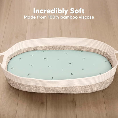 2-Pack Baby Bassinet Sheets Girl, Boy - Image 2