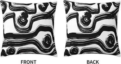 Black and White Striped Throw Pillow Covers 18x18 in Set of 2 Decorative Modern - Image 5