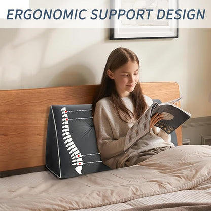 Headboard Wedge Pillows Twin/Twin XL, Ergonomic Bed Triangular Headboard Pillow - Image 3