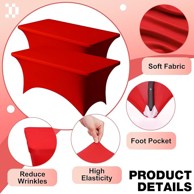 Trlyc 2 Pack 4FT Spandex Table Cloth - Image 3
