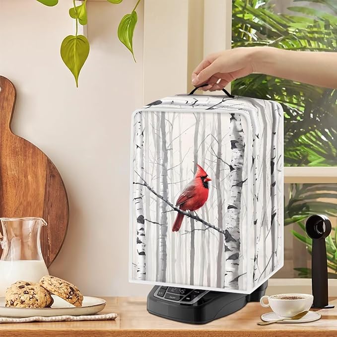 Christmas Cardinal Coffee Maker Cover - Image 4