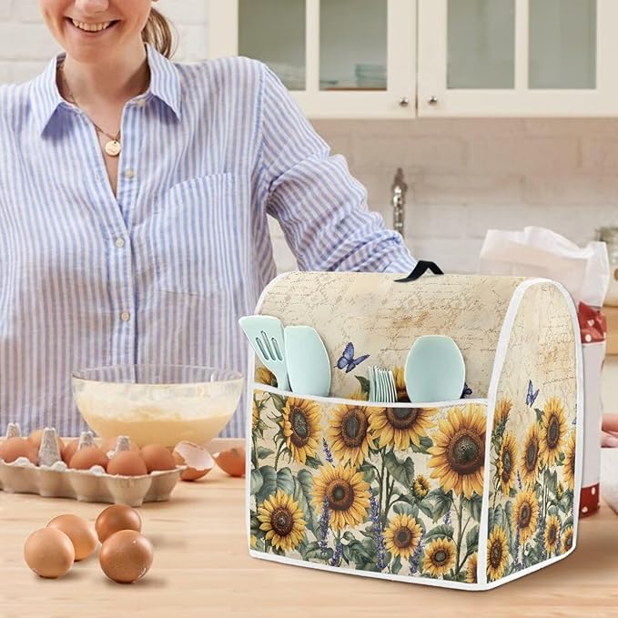 Sunflower Mixer Cover for Kitchen Aid 4.5-5 Qt Mixer, Coffee Makers, Kitchen - Image 2