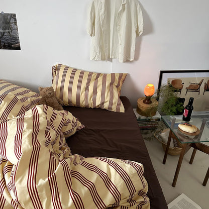 mixinni retro striped duvet cover set queen, package contents