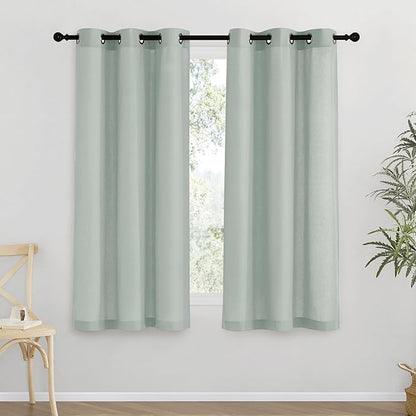 NICETOWN Thick Linen Blend Curtains Flax Textured by NICETOWN