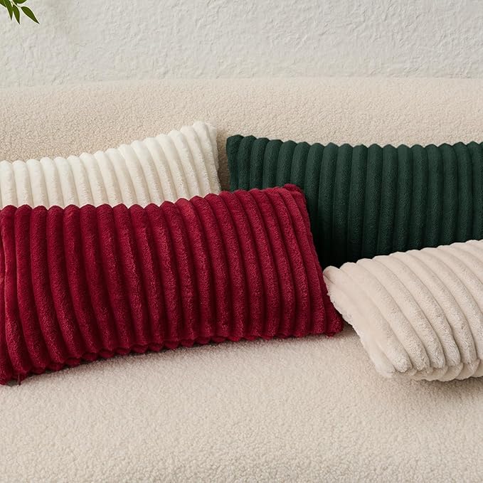 Kevin Textile Christmas Soft Plush 12x20 Inch Lumbar Pillow Cover 1 Pack - Image 2