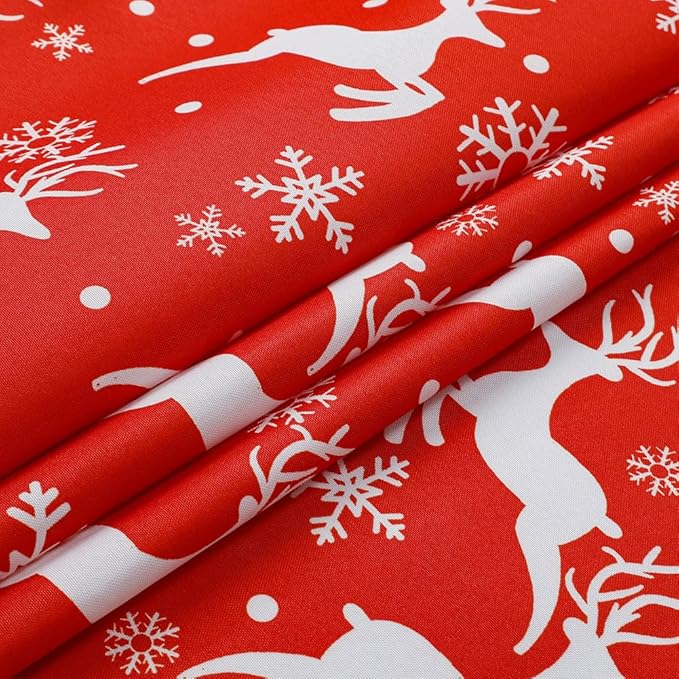 Snowflake & Deer Valance for Windows 1 Panel Set Rod Pocket Kitchen Valances - Image 9
