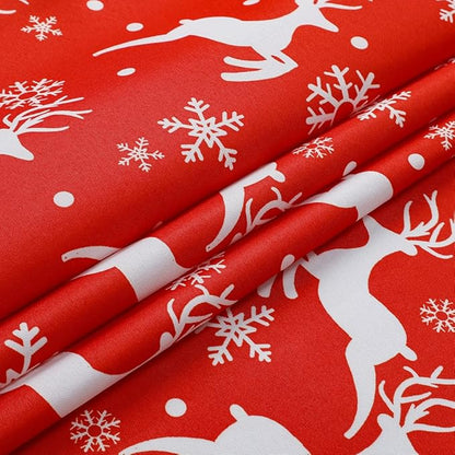 Snowflake & Deer Valance for Windows 1 Panel Set Rod Pocket Kitchen Valances - Image 9