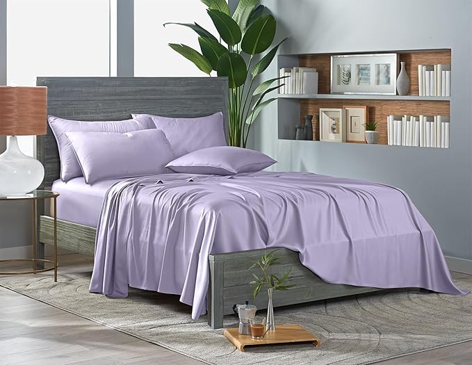 Pure Bamboo Queen Sheets, Genuine 100% Organic Viscose Derived from Bamboo Bed - Image 3