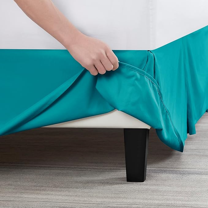 Nestl Teal Full XL Bed Skirt - Image 5